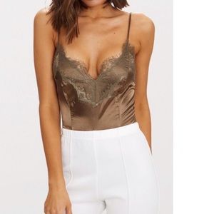 Gorgeous PLT bronze lace bodysuit